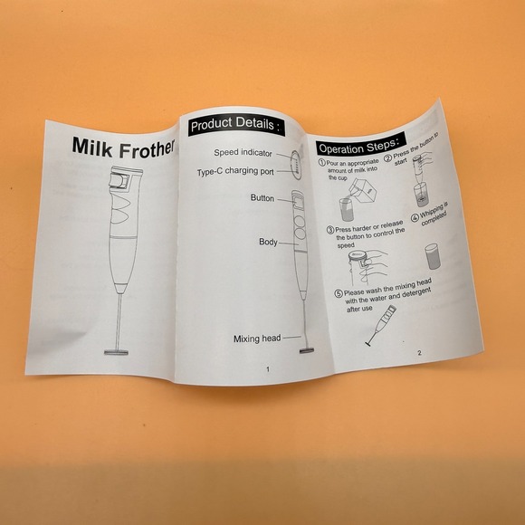 Vewaci K8 Milk Frother Handheld Blue USB-C Rechargeable Electric Milk Foamer for - Picture 13 of 14